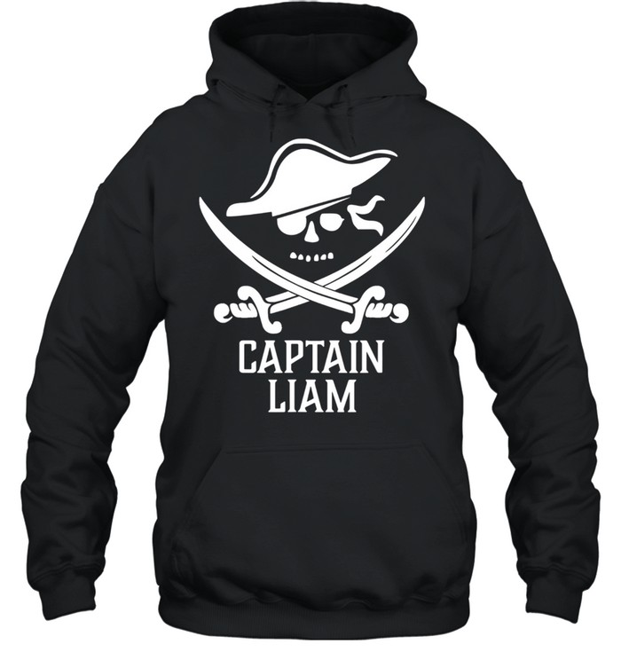 Captain LIAM Personalized Pirate shirt Unisex Hoodie