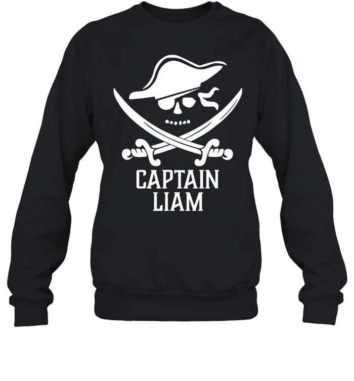 Captain LIAM Personalized Pirate shirt Unisex Sweatshirt