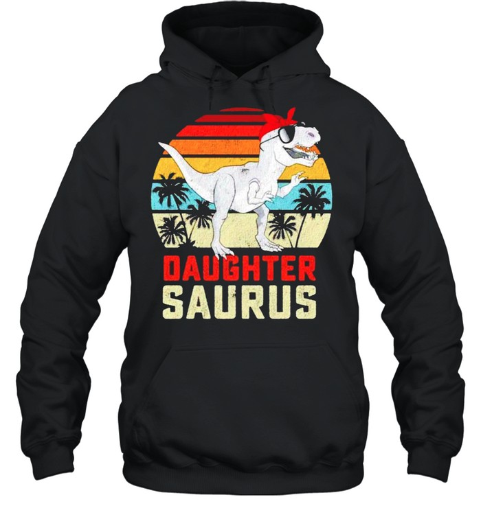 Dinosaur daughter saurus vintage shirt Unisex Hoodie