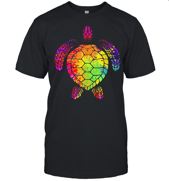 Hot Sea Turtle Rainbow Colors shirt