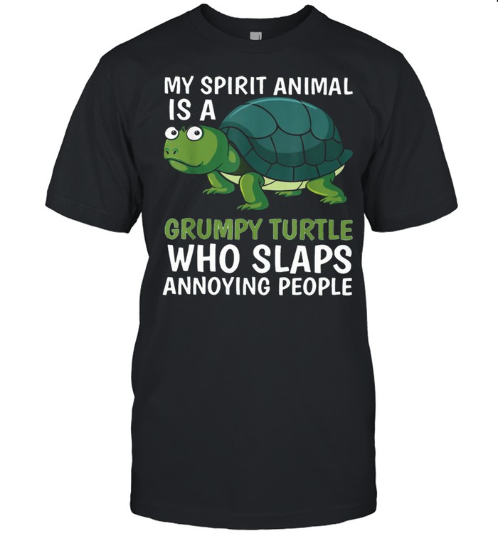 Lovely My Spirit Animal Is Grumpy Turtle Cartoon shirt