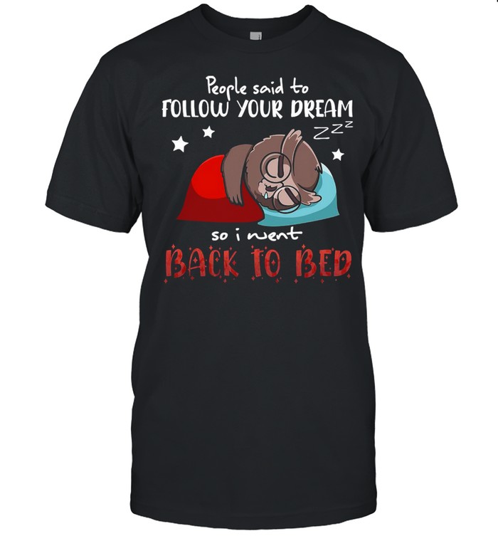 Owl People Said To Follow Your Dream So I Went Back To Bed T-shirt