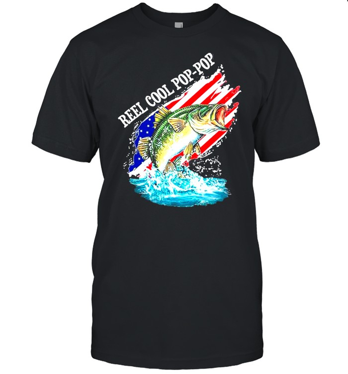 Reel cool pop-pop american flag shirt