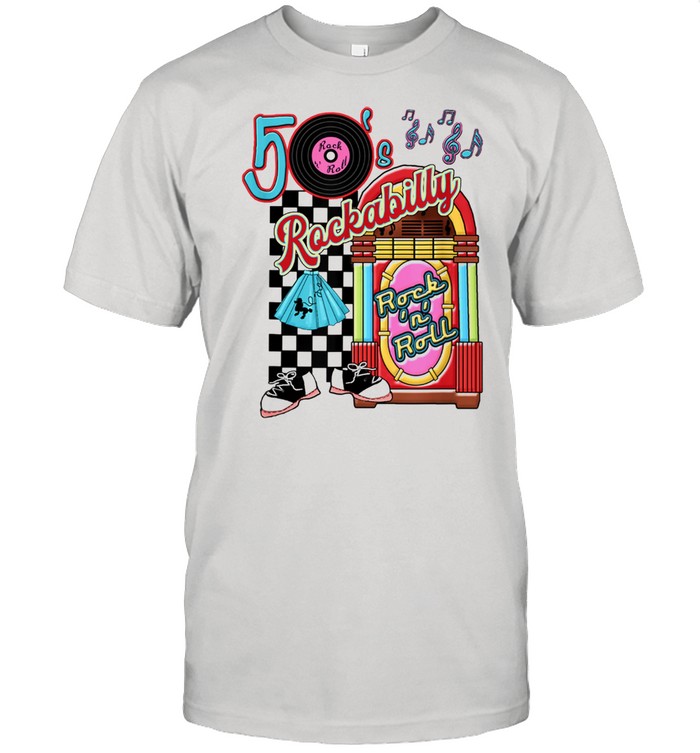 Rockabilly Lets Go To The Hop 1950’s Retro Classic Jukebox shirt
