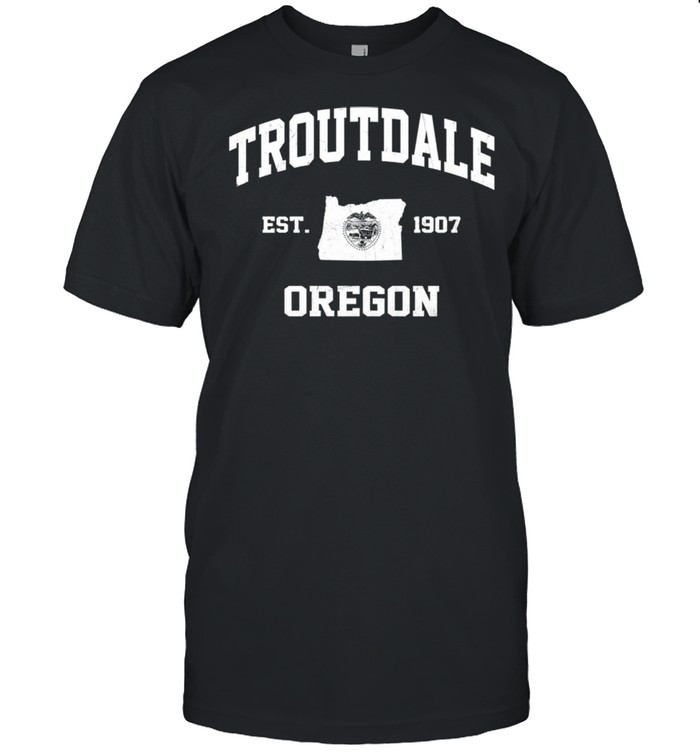 Troutdale Oregon OR vintage State Athletic style shirt