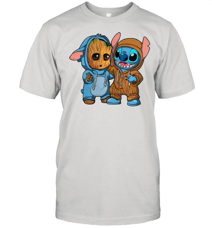 Baby Groot And Stitch Is Best Friend shirt