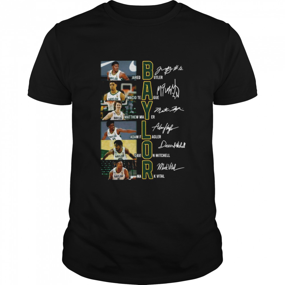 Baylor Bears Basketball Team 2021 Signatures shirt