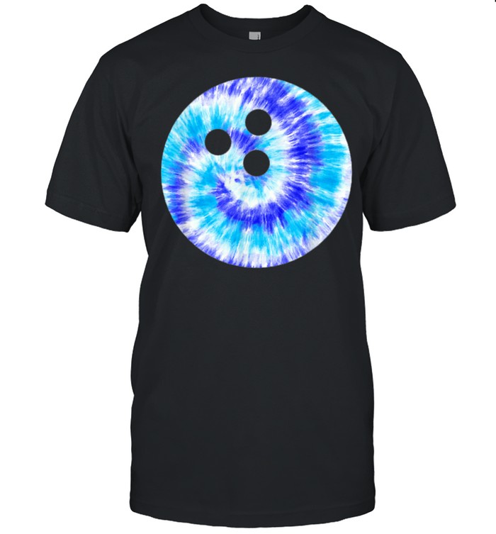 Blue Tie Dye Bowling Hippie Peace Shirt