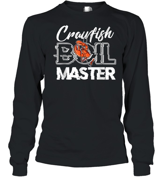Crawfish Boil Master Cajun Seafood Festival Retro Cooking  Long Sleeved T-shirt