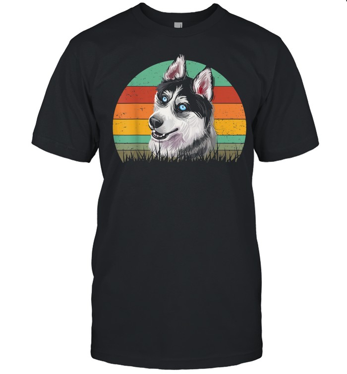 Dogs 365 Retro Siberian Husky Dog Vintage Shirt