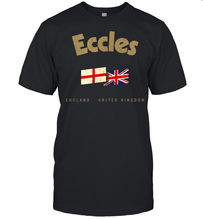 Eccles City Name Vintage UK Flag British Flag shirt