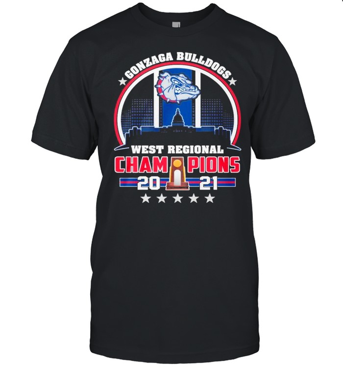 Gonzaga Bulldogs west regional champions 2021 shirt