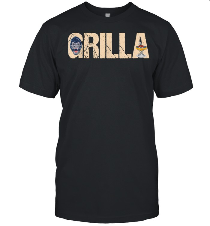 Grilla Gorilla Grillparty Grillen Frillfan Vater Spruch Shirt