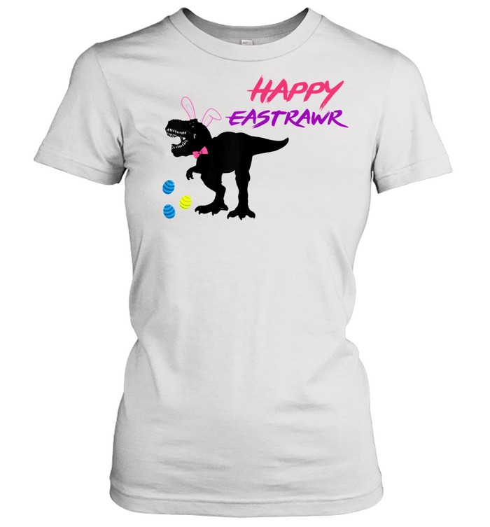 Happy Eastrawr T Rex Dinosaur Easter Bunny Egg Costume  Classic Women's T-shirt