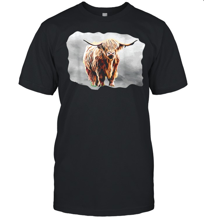 Highland Cow Print Animal Shirt