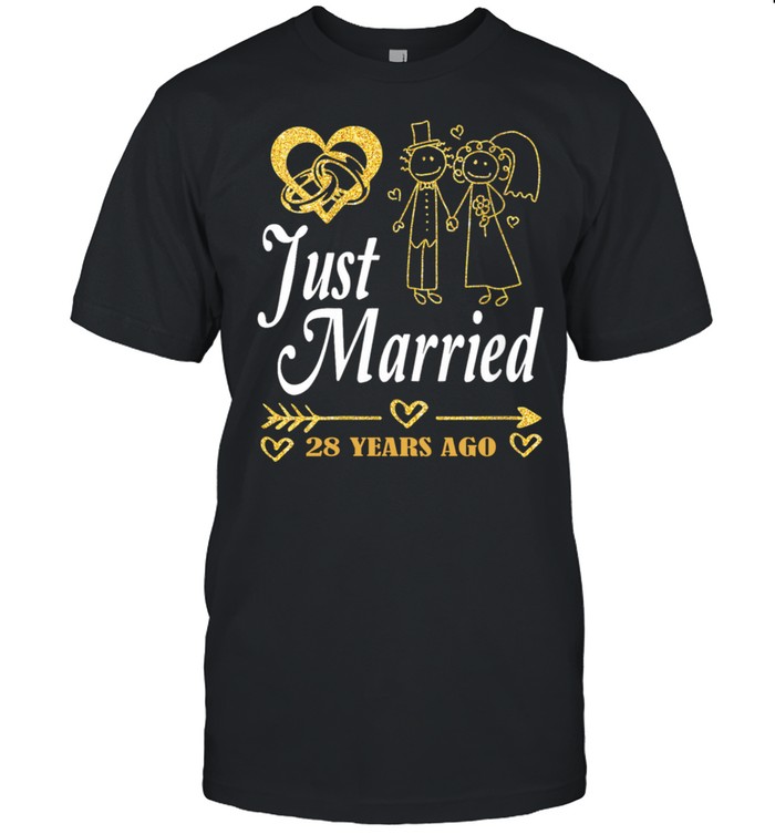 Husband Wife Dancing Together Just Married 28 Years Ago Shirt