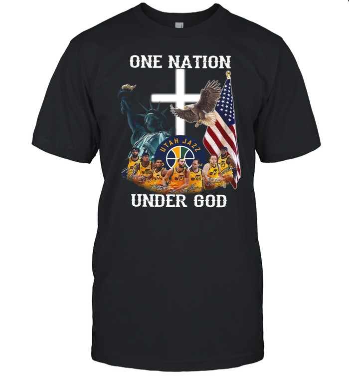 One Nation Utah Jazz Under God Signatures shirt