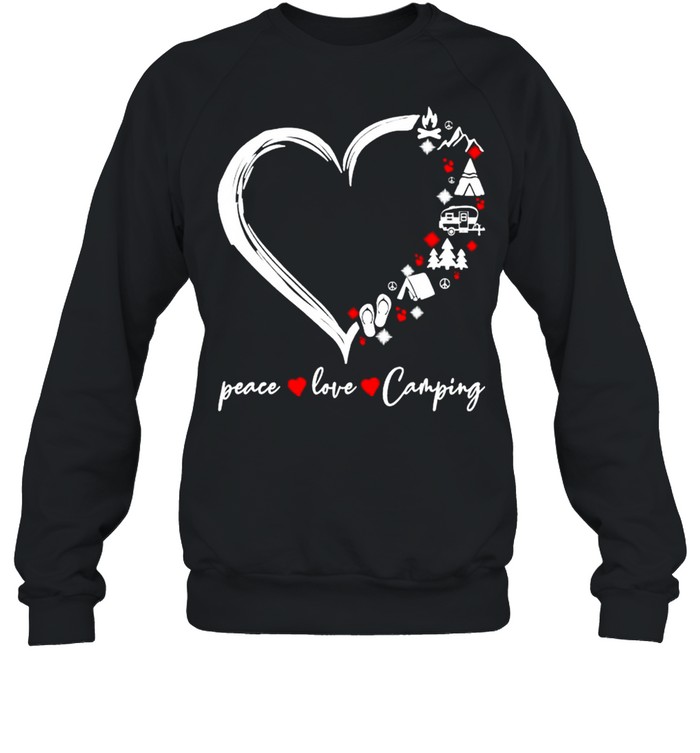 Peace love camping shirt Unisex Sweatshirt