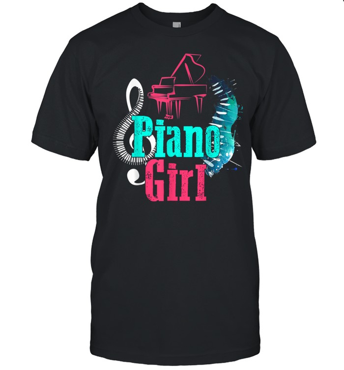 Piano Girl Pianist Music Notes Shirt