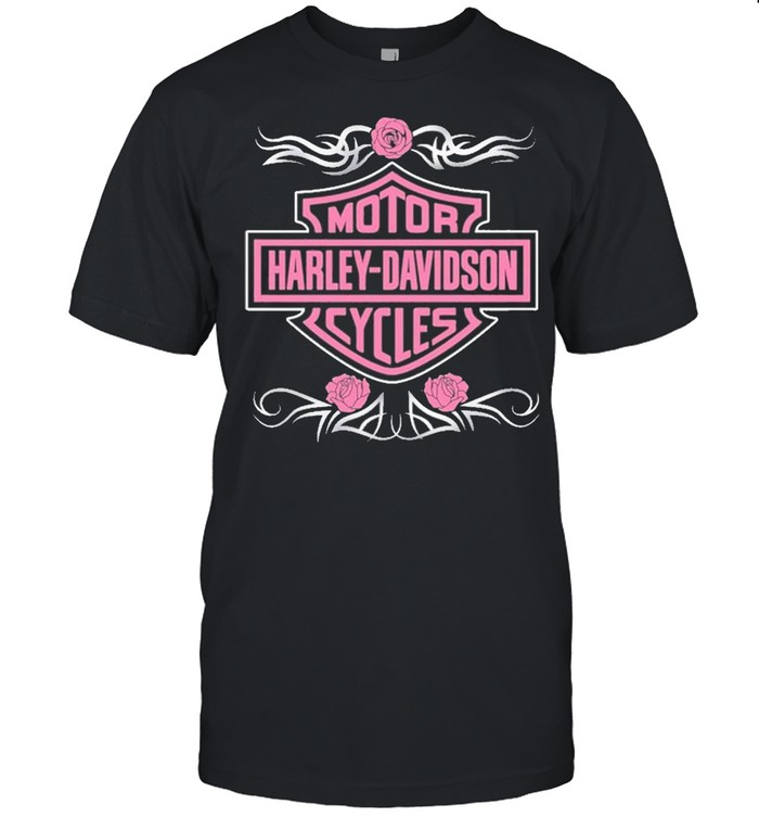 Pink Rose Motor Harley Davidson Cycles shirt