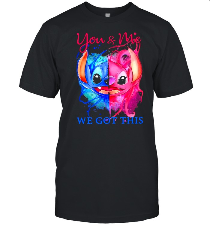 Stitch and Angel you and me we got this shirt