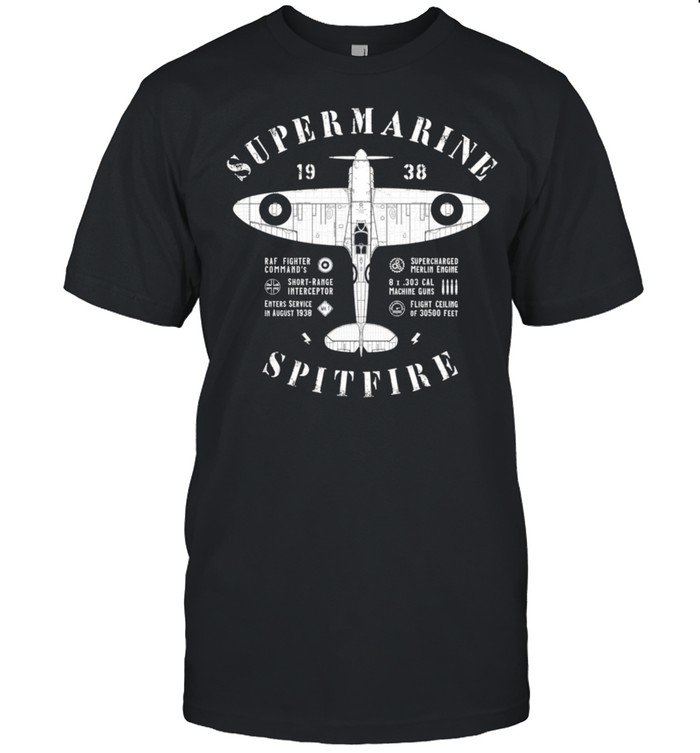 Supermarine Spitfire RAF Second World War Fighter Plane Shirt