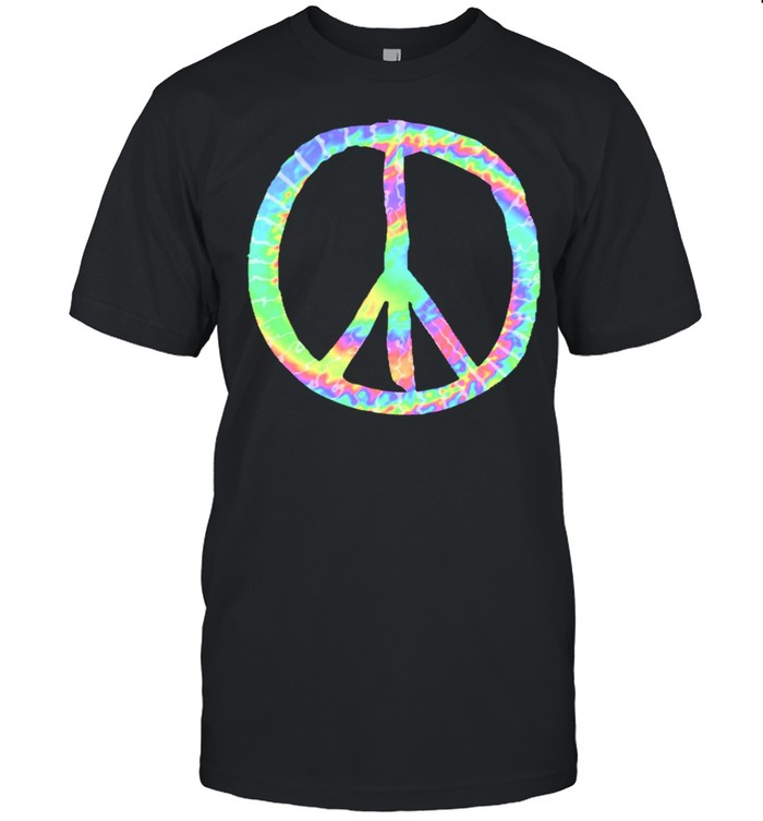 Tie Dye Friedenszeichen Liebe Glück Bunte Tye Dye Hippie shirt