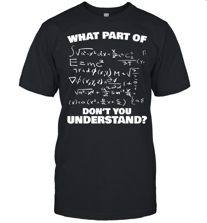 What Part Of Don’t You Understand Lustiges Mathe shirt