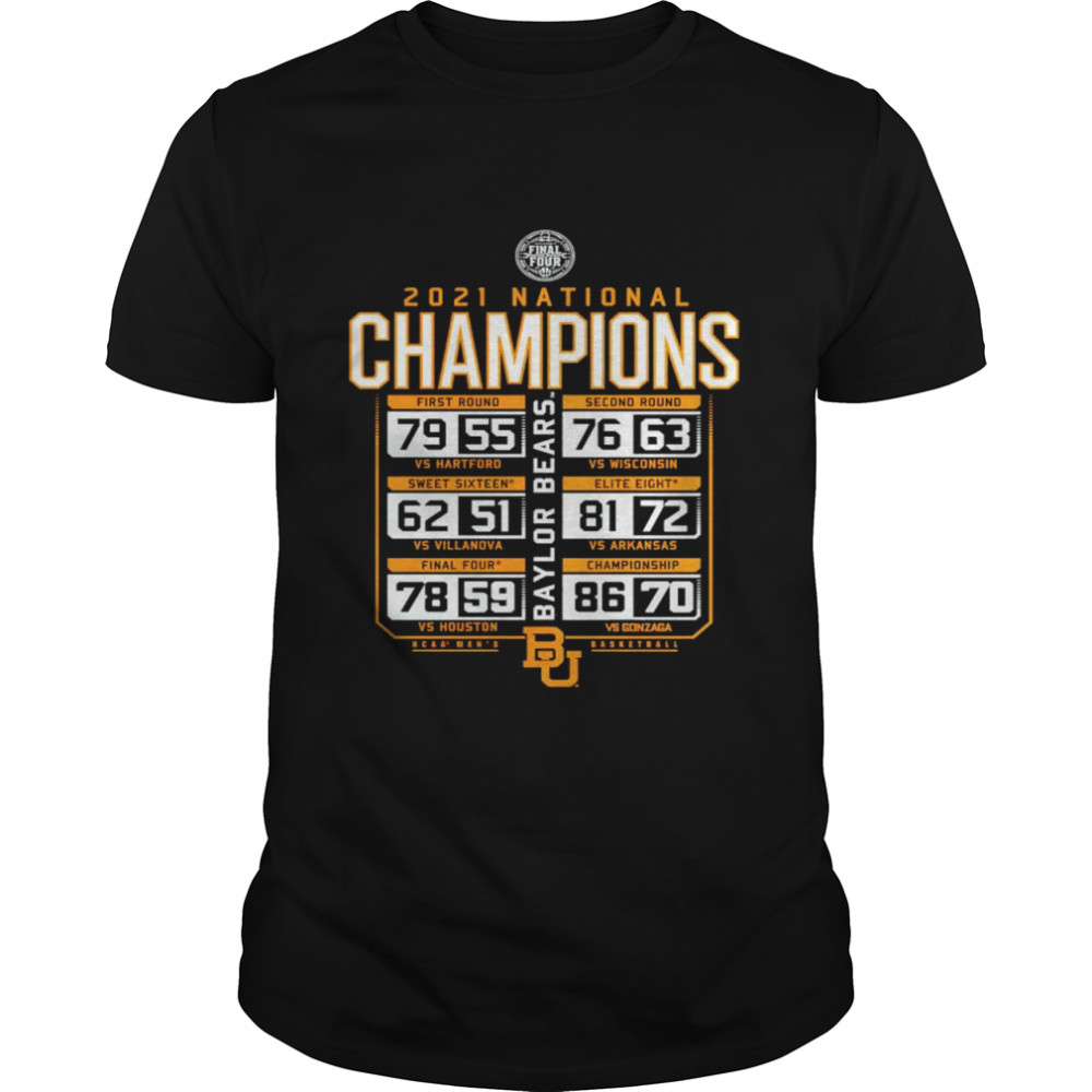 2021 Baylor Bears national champions basketball shirt