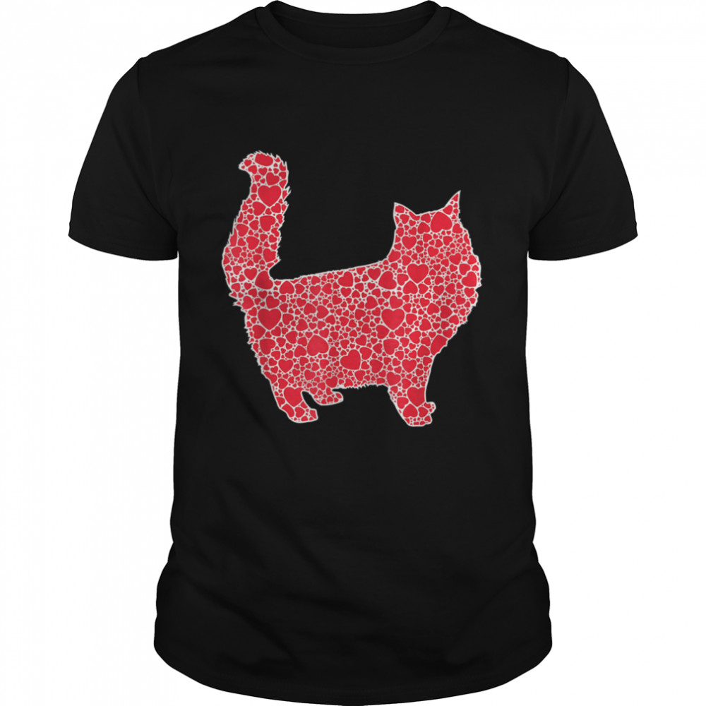 Cat Hearts Valentine’s Day Feline Pet Kitty Girl shirt
