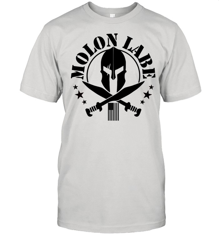 Epic 2A Spartan Molon Labe Patriotic American Flag shirt