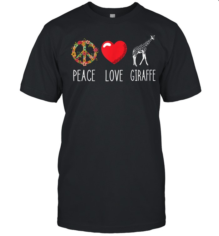 Giraffe Peace Camelopard Terrestrial Animal Ruminant Shirt