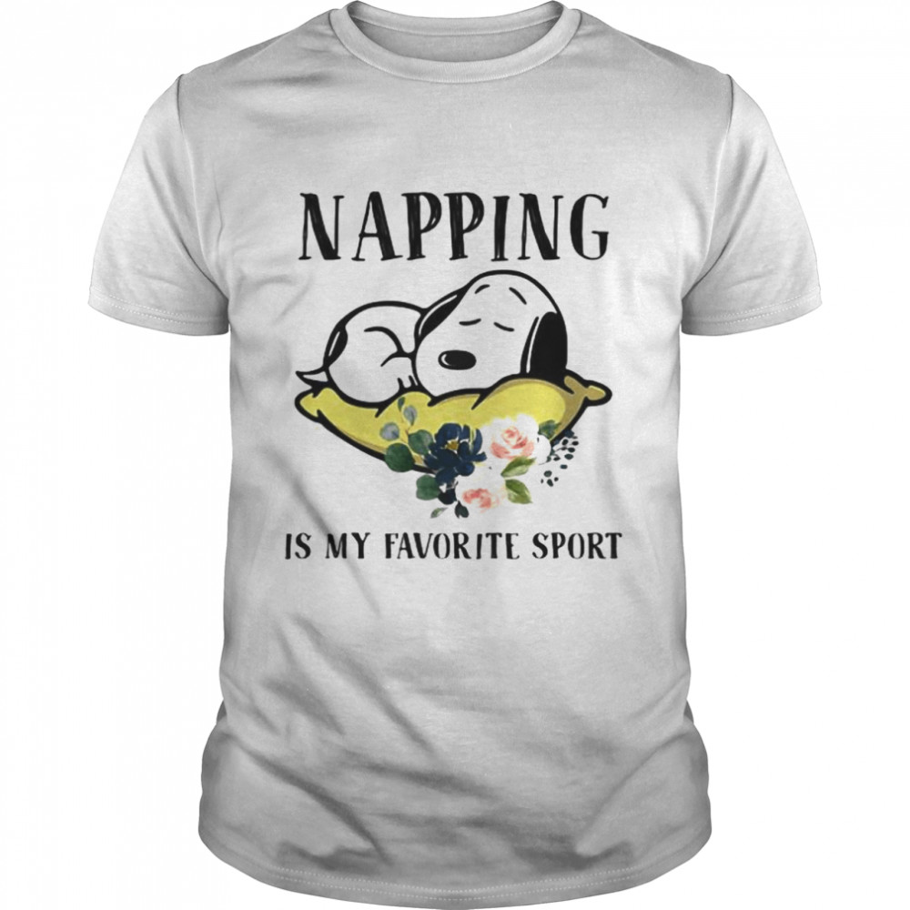 Napping Is My Favorite Sport Snoopy Flower Shirt
