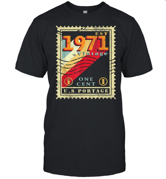 Stamp 1971 Vintage Retro 50th Birthday Shirt