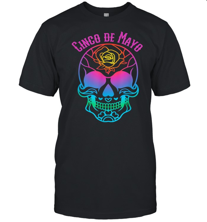 Sugar Skull Cinco de Mayo Colorful Skull shirt