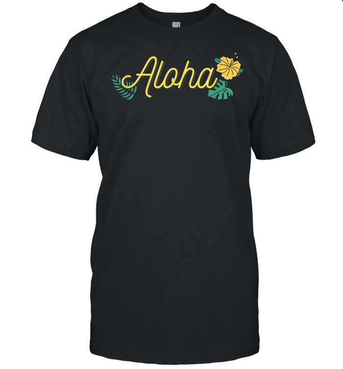 Aloha Hawaii Hibiscus Tropical Flower and Leaves shirt