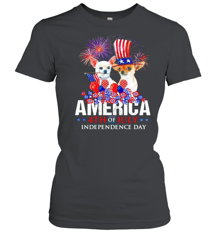 Chihuahua America 4th July Independence day shirt Classic Women's T-shirt