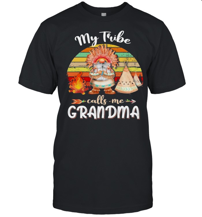 Gnome Native my tribe calls me grandma vintage shirt