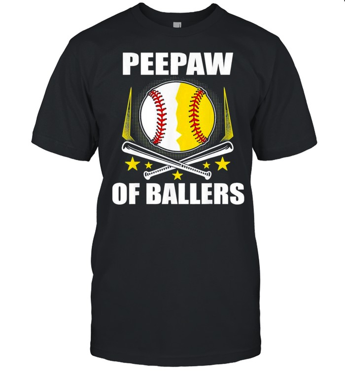 Peepaw baseball softball of ball fathers mothers day gift shirt