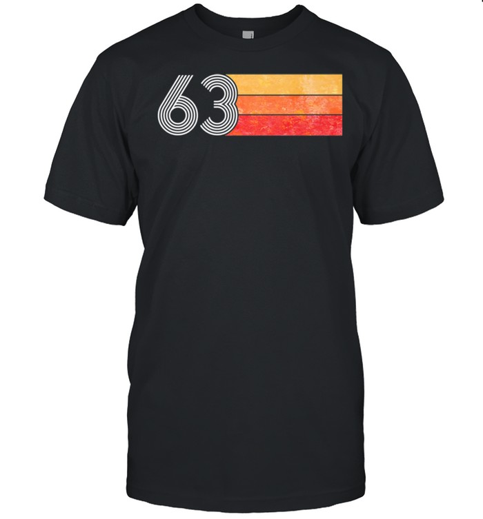 Prisma Retro Born in 1963 Tricolor Banner 56th Birthday shirt