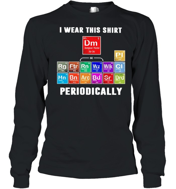 Science I wear this shirt periodically shirt Long Sleeved T-shirt