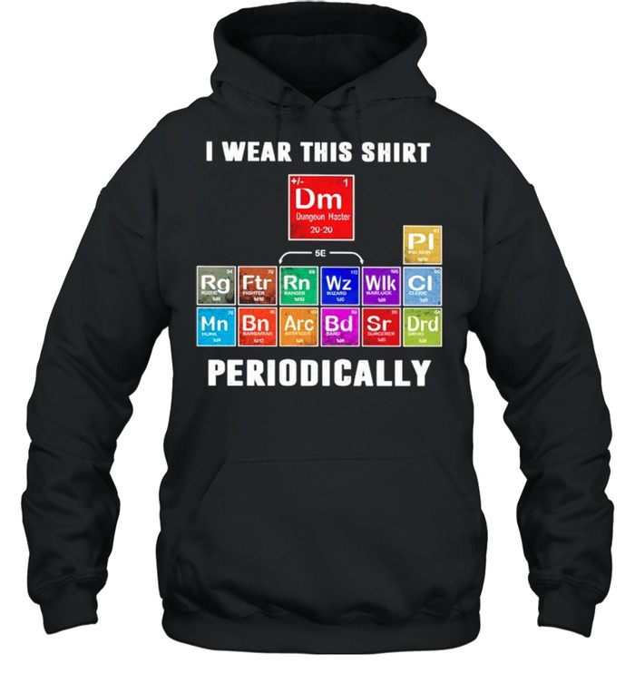 Science I wear this shirt periodically shirt Unisex Hoodie