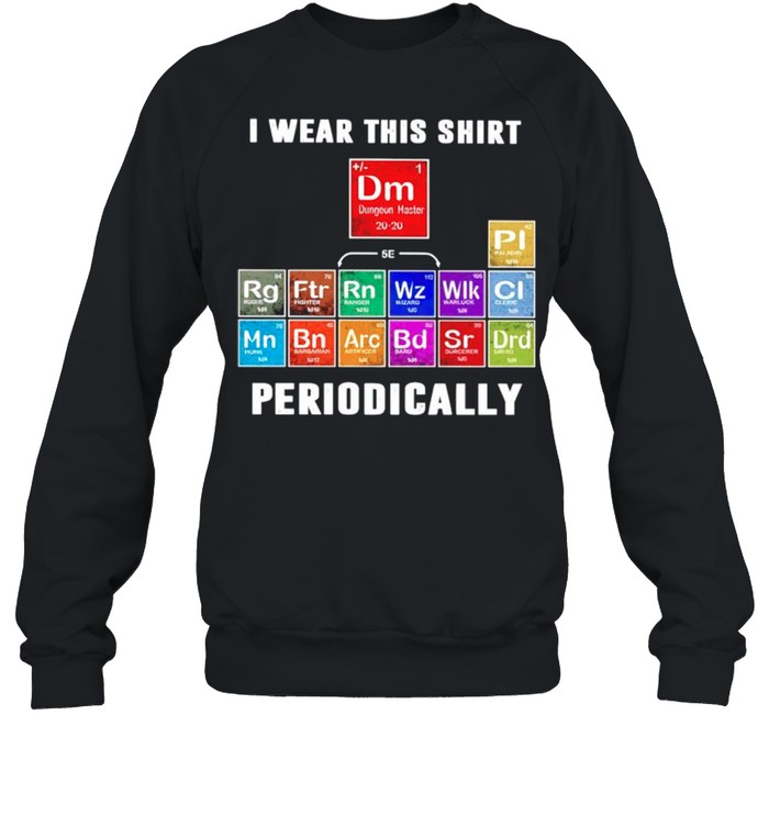 Science I wear this shirt periodically shirt Unisex Sweatshirt