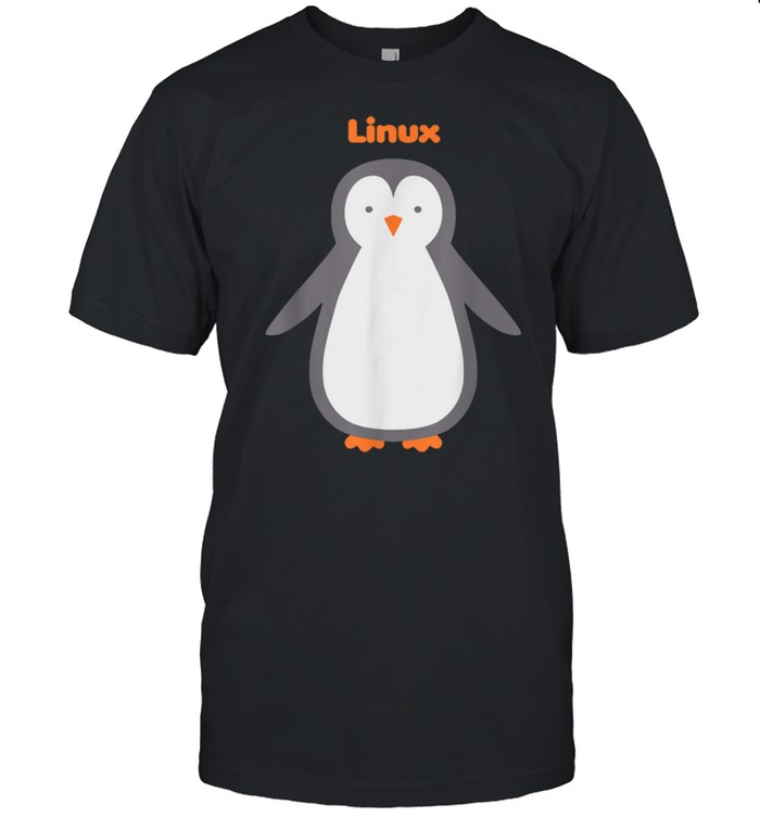 Sweet Linux Happy Minimalist Penguin shirt