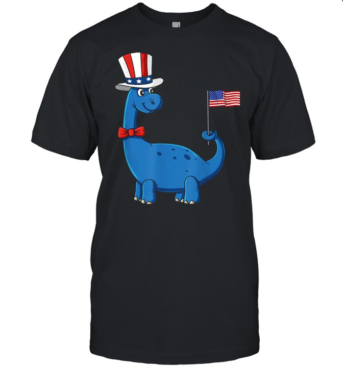 T Rex American Flag 4th Of July Dinosaur Boys shirt