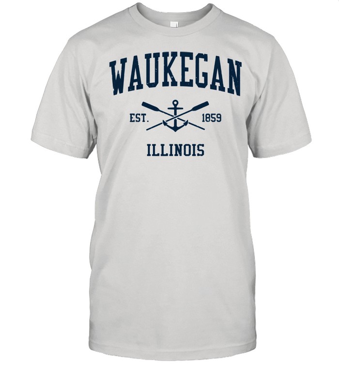 Waukegan IL Vintage Navy Crossed Oars & Boat Anchor shirt
