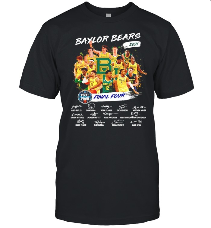 2021 final four Baylor Bears champions players signature shirt