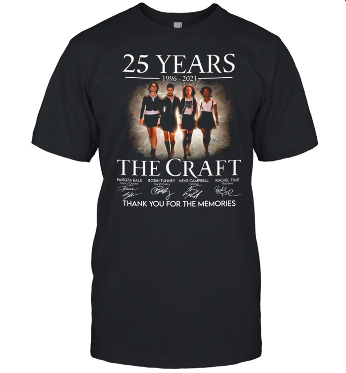 25 years 1996 2021 The Craft signatures thank you for the memories shirt