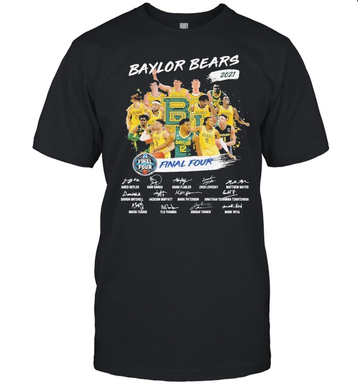 Baylor Bears 2021 Final four signatures shirt