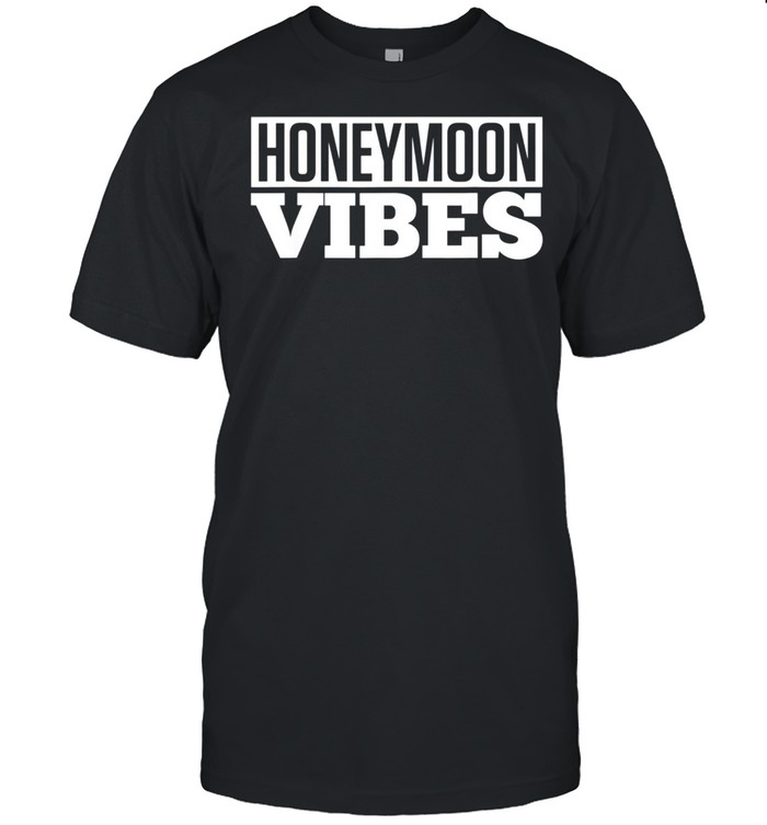 Honeymoon vibes white retro design for newly married couple shirt